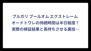 ブルガリ プールオム エクストレーム オードトワレの持続時間は半日程度？実際の検証結果と長持ちさせる裏技を大公開