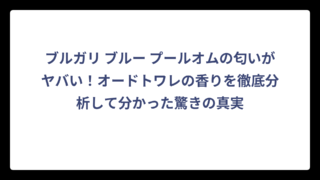 ブルガリ ブルー プールオムの匂いがヤバい！オードトワレの香りを徹底分析して分かった驚きの真実