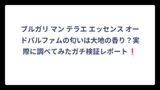 ブルガリ マン テラエ エッセンス オードパルファムの匂いは大地の香り？実際に調べてみたガチ検証レポート❗