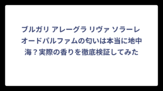 ブルガリ アレーグラ リヴァ ソラーレ オードパルファムの匂いは本当に地中海？実際の香りを徹底検証してみた