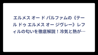 エルメス オー ド パルファムの《テール ドゥ エルメス オー ジヴレー》レフィルの匂いを徹底解説！冷気と熱が交差する香りの世界