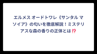 エルメス オードトワレ《サンタル マソイア》の匂いを徹底解説！ミステリアスな森の香りの正体とは⁉️