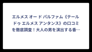 エルメス オー ド パルファム《テール ドゥ エルメス アンタンス》の口コミを徹底調査！大人の男を演出する香りの真実