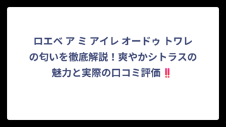 ロエベ ア ミ アイレ オードゥ トワレの匂いを徹底解説！爽やかシトラスの魅力と実際の口コミ評価‼️